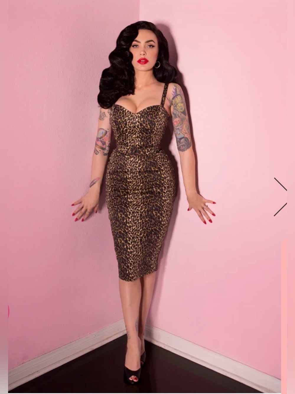 Rare! Pinup Vixen Micheline Pitt Swing Dress Vintage-Inspired Black Fit & Flare